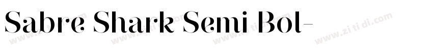 Sabre Shark Semi Bol字体转换